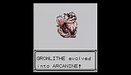 Pokemon Red/Blue - Evolving Growlithe into Arcanine with a Fire Stone