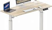 SHW Memory Preset Electric Height Adjustable Standing Desk, 48 x 24 Inches, Maple