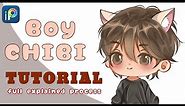 【Tutorial】How to draw Chibis (Boy ver.) (Ibis Paint X) | step by step