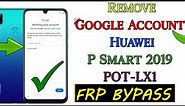HUAWEI P smart 2019 POT-LX1F 2019 FRP bypass/Google Lock Unlock Without Pc