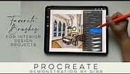 My Favorite Free Procreate Brushes for Interior Design Projects