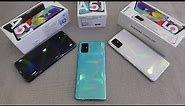 Samsung Galaxy A51 colors unboxing | camera, fingerprint, face unlock tested