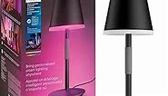 Philips Hue Go Smart Portable Table Lamp, Black - White and Color Ambiance LED Color-Changing Light - 1 Pack - Indoor and Outdoor Use - Control with Hue App or Voice Assistant