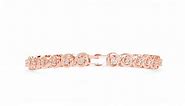 Solid Rose Gold Bracelet Studded with 0.50 Carat natural Diamond.