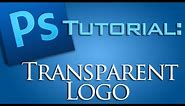 How to make a Logo TRANSPARENT with Photoshop CS5! [Watermark]