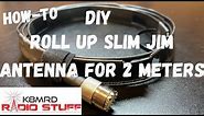 Build your own Roll Up Slim Jim Antenna for the 2 Meter Ham Radio Band.