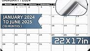 OLUPAND Desk Calendar 2024-2025 large 22 x17,Large Desk Calendar 2024 (Jan. 2024-Jun.2025),2024 Desk Calendar large 22 x17,2024 Calendar Classic Black,Large Monthly Calendar 2024-2025