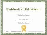 Free Award Certificate Templates Word Images