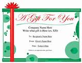 Photos of Christmas Gift Certificate Template Free Download