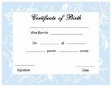 Birth Certificate Template Free Pictures