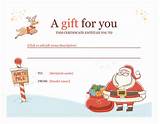 Free Printable Christmas Gift Certificates Images