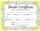 Images of Free Death Certificate