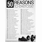 List Of Exercise Benefits
