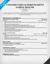 Examples Of Resumes For Construction Workers