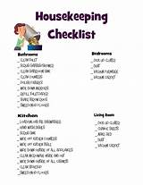 Photos of Housekeeper Checklist