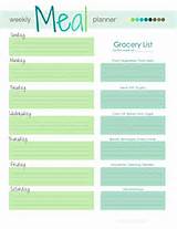 Daily Healthy Meals Planner Images