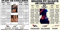 24 Day AB Challenge Workout