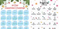 30-Day Happiness Challenge Printable