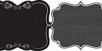 Black Chalkboard Label Clip Art