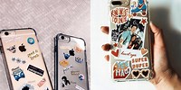 Black and White Stickers for Clear Phone Case