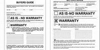 Buyer's Guide Warranty Form