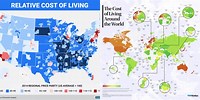 Cost of Living City Comparison Map