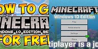 How to Get Free Minecraft Windows 1.0 Edidition