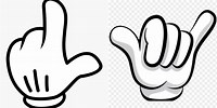 Mickey Mouse Hand Signs Clip Art