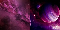 Outer Space Pink Wallpaper