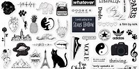 Phone Case Stickers to Print Black and White