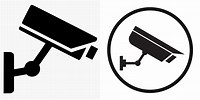 Security Camera Icon with Black Background