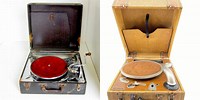 Vintage Gramophone Suitcase Record Player