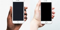 iPhone 6 Display Black Holding in Hand