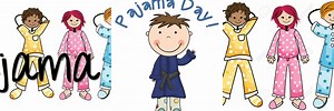 Clip Art of Preschool Children On Pajama Day