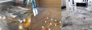 Epoxy Silver and Gold Flooring