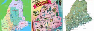 Maine State Tourist Map