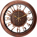 16 Inch Antique Brass Wall Clock