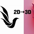 2D to 3D Logo Design