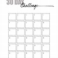 30-Day Blank Challenge Kids Calender Printable
