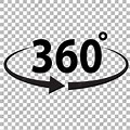 360 Icon with Clear Background