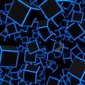 3D Blue Neon Wallpaper