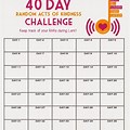40 Day Challenge Blank Chart
