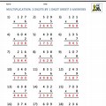 4th Grade Math Worksheets with Answer Key