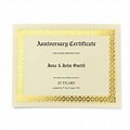 7th Year Anniversary Certificate