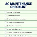 AC Unit Preventive Maintenance Checklist