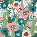 Abstract Flower Pattern Background