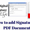 Add Signature to PDF Document