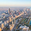 Aerial View of Chicago at Night