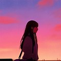 Aesthetic Lonely Girl Wallpaper Anime