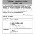 Affirmative Action Employee Request Form